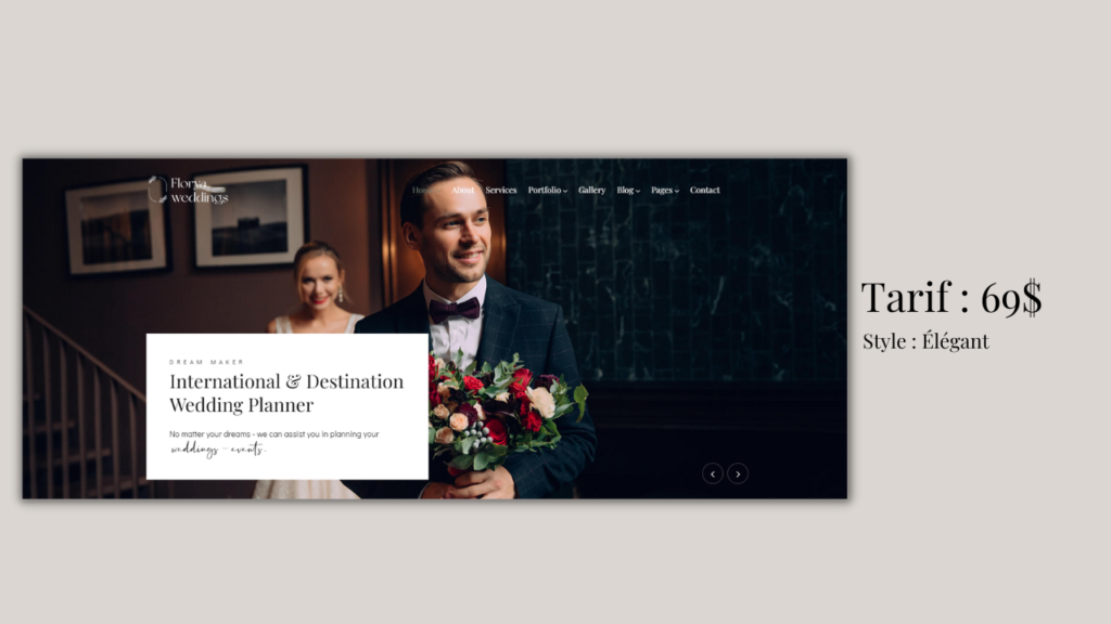 créer un site internet mariage